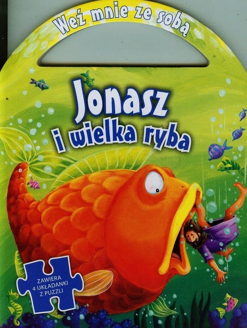 okładka Jonasz i wielka ryba Zawiera 4 układanki z puzzli książka