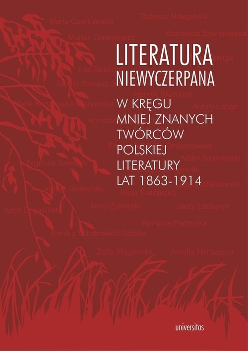 okładka Literatura niewyczerpana W kręgu mniej znanych twórców polskiej literatury lat 1863-1914 książka
