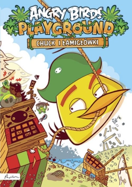 okładka Angry Birds Playground Chuck i łamigłówki Książka z naklejkami książka