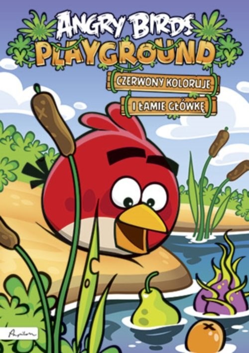 okładka Angry Birds Playground Czerwony koloruje i łamie główkę Książka z naklejkami książka