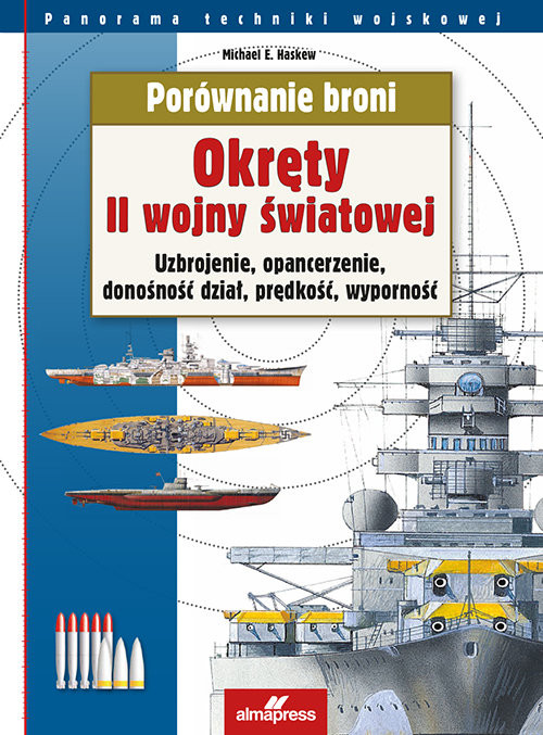 okładka Porównanie broni Okręty II wojny światowej Uzbrojenie, opancerzenie, donośność dział, prędkość, wyporność książka | Michael E. Haskew
