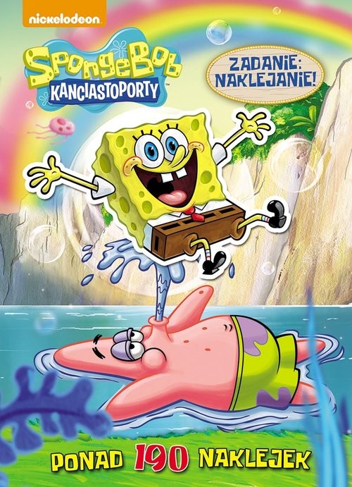 okładka SpongeBob Kanciastoporty Zadanie: naklejanie! LAS603 książka