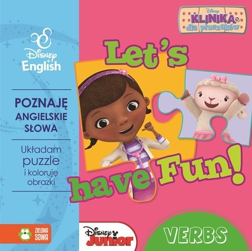 okładka Let's have Fun Verbs z puzzlami Klinika dla pluszaków książka