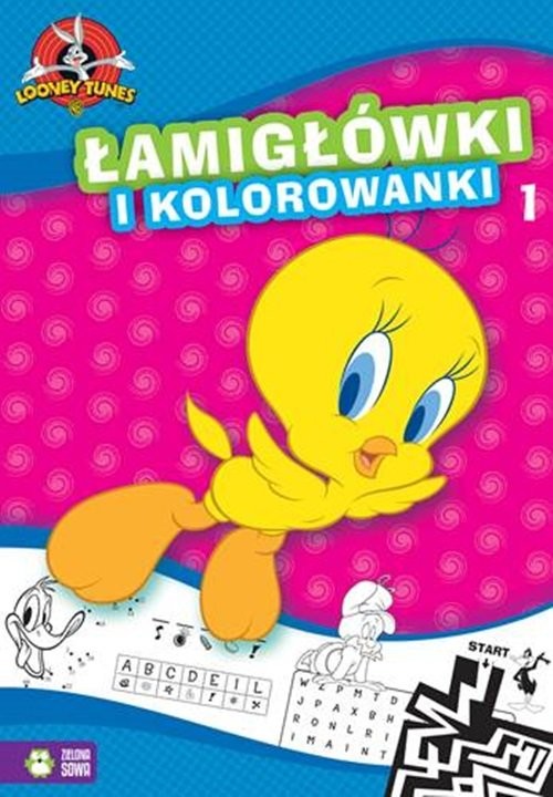 okładka Looney Tunes Łamigłówki i kolorowanki Część 1 książka