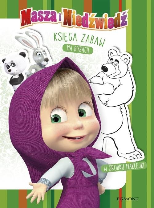 okładka Masza i Niedźwiedź Księga zabaw Na ryby książka