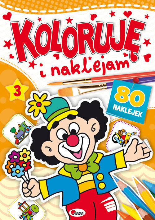 okładka Koloruję i naklejam 3 książka | Kozera Piotr