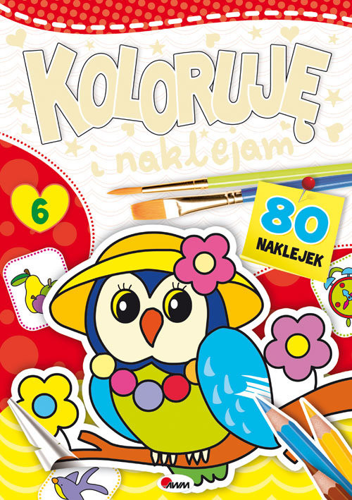 okładka Koloruję i naklejam 6 książka | Kozera Piotr