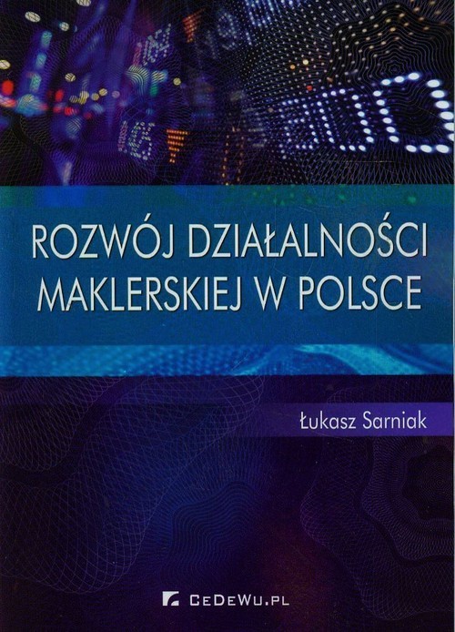 okładka Rozwój działalności maklerskiej w Polsce książka | Łukasz Sarniak