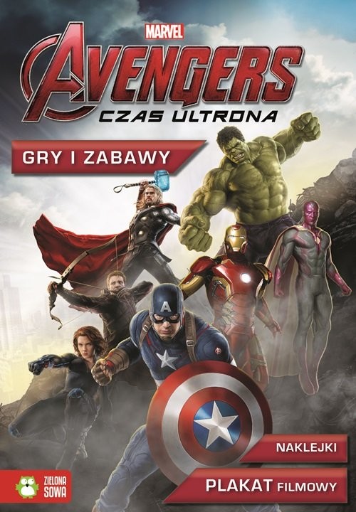 okładka Avengers Czas Ultrona Gry i zabawy Naklejki. Plakat filmowy książka