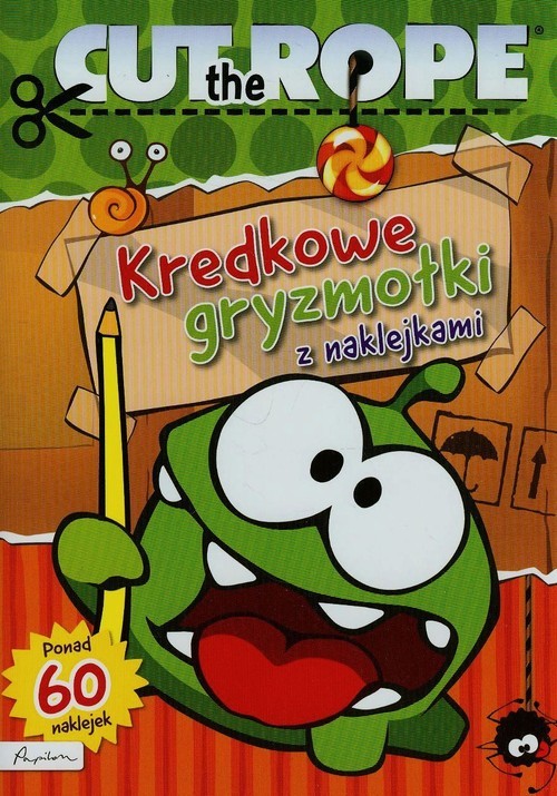okładka Cut The Rope Kredkowe gryzmołki z naklejkami książka
