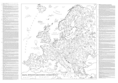 okładka Kolorowanka XXL Mapa Europy Młodego Odkrywcy książka | Praca Zbiorowa