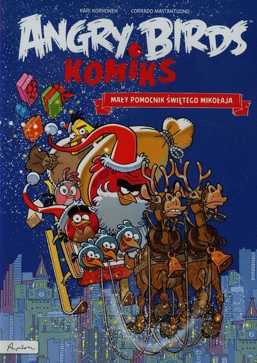 okładka Angry Birds Komiks Mały pomocnik Świętego Mikołaja książka | Kari Korhonen, Corrado Mastantuono
