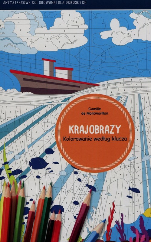 okładka Krajobrazy Kolorowanie według klucza Antystresowe kolorowanki dla dorosłych książka | Camille de Montmorillon