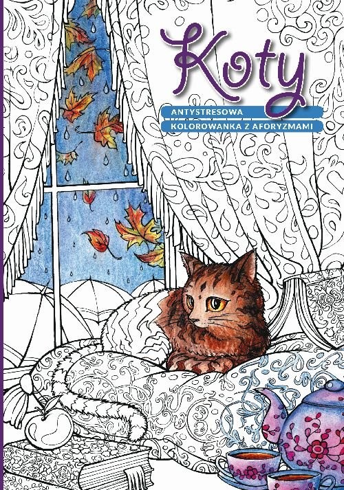 okładka Koty Kolorowanka antystresowa książka | Barbara Sobczyńska