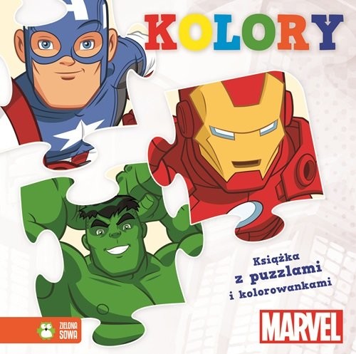 okładka Avengers z puzzlami Kolory książka