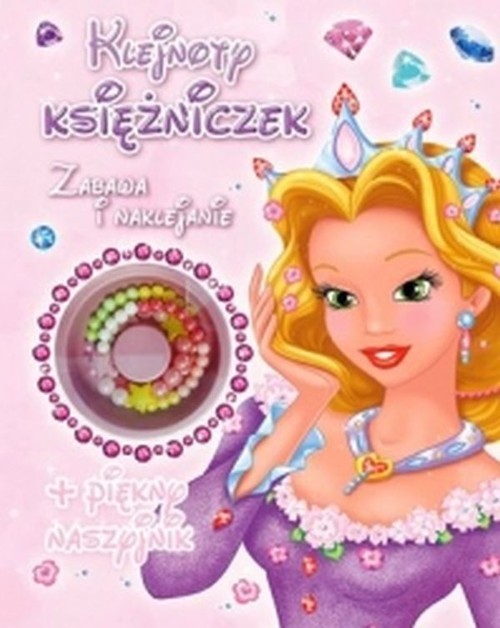 okładka Klejnoty Księżniczek Zabawa i naklejanie + naszyjnik książka