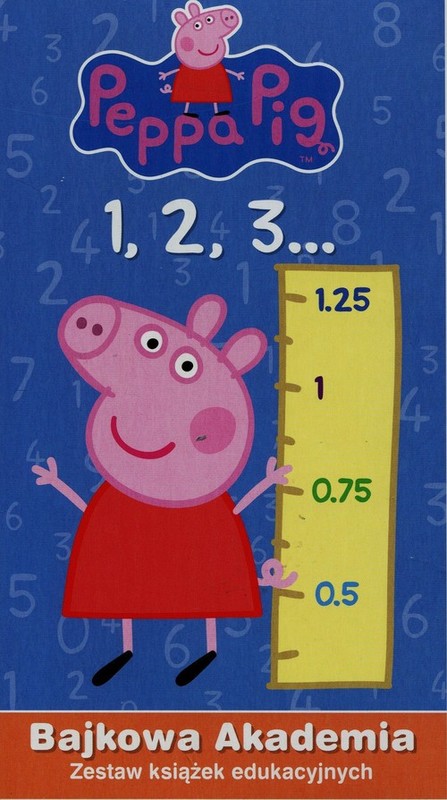 okładka Świnka Peppa Bajkowa Akademia Zestaw książek edukacyjnych książka