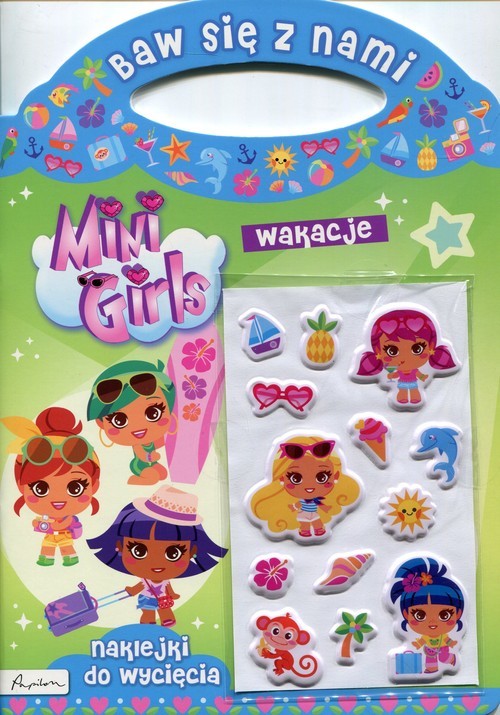 okładka Baw się z nami Mini Girls Wakacje Naklejki książka