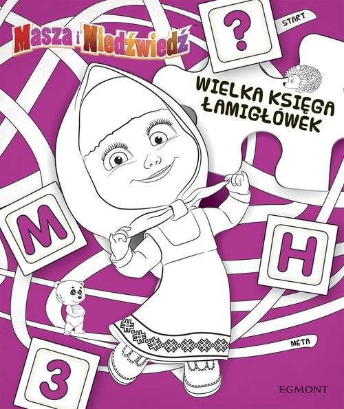 okładka Wielka Księga Łamigłówek Masza i Niedźwiedź książka | Adrianna Zabrzewska