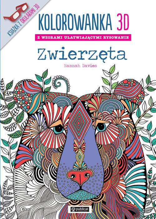 okładka Kolorowanka 3D Zwierzęta książka | Hannah Davies