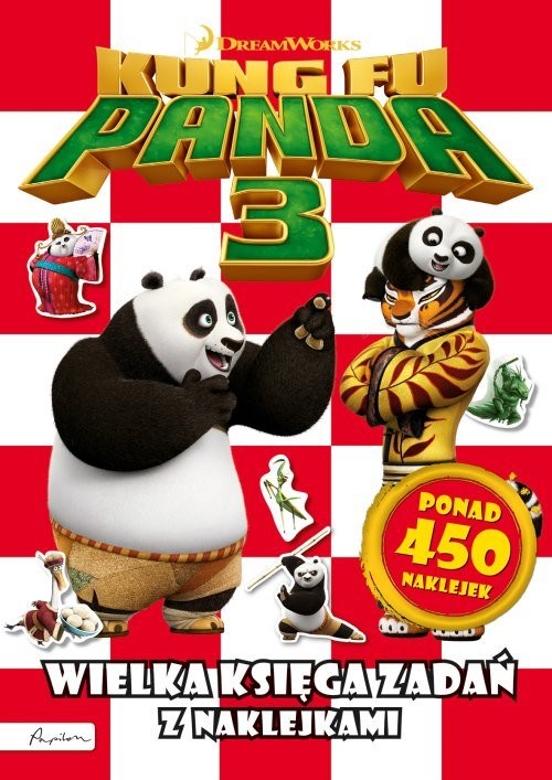 okładka Dream Works Kung Fu Panda 3 Wielka księga zadań z naklejkami książka