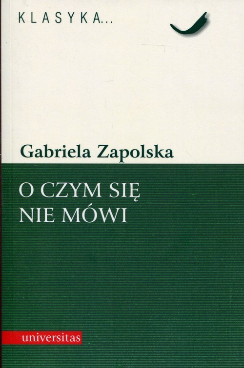 okładka O czym się nie mówi książka | Gabriela Zapolska