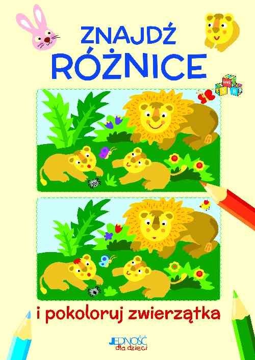 okładka Znajdź różnice i pokoloruj zwierzątka książka | Anastasia Zanoncelli