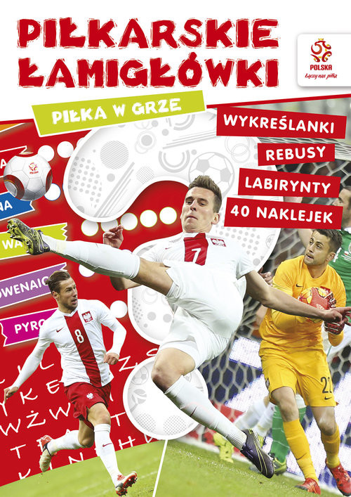 okładka PZPN Piłkarskie łamigłówki Piłka w grze książka z nalepkami książka