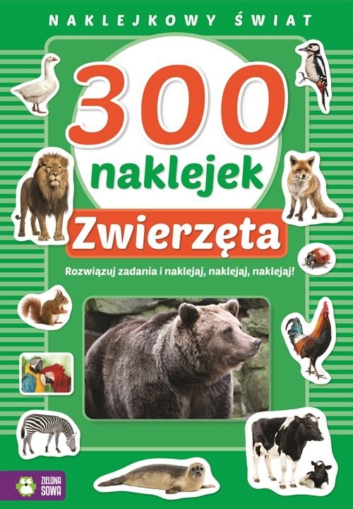 okładka 300 naklejek Zwierzęta Naklejkowy świat książka