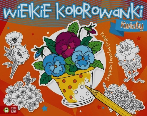 okładka Wielkie kolorowanki Kwiaty książka