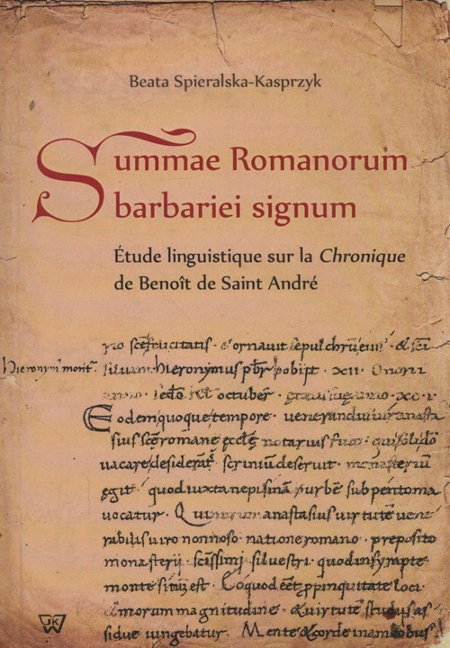 okładka Summae Romanorum barbariei signum książka | Beata Spieralska-Kasprzyk