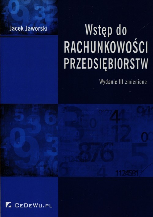 okładka Wstęp do rachunkowości przedsiębiorstw książka | Jacek Jaworski