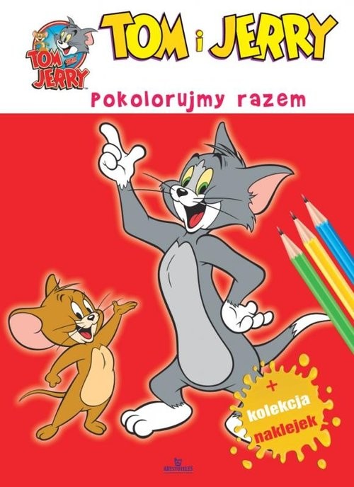 okładka Tom i Jerry Pokolorujmy razem książka