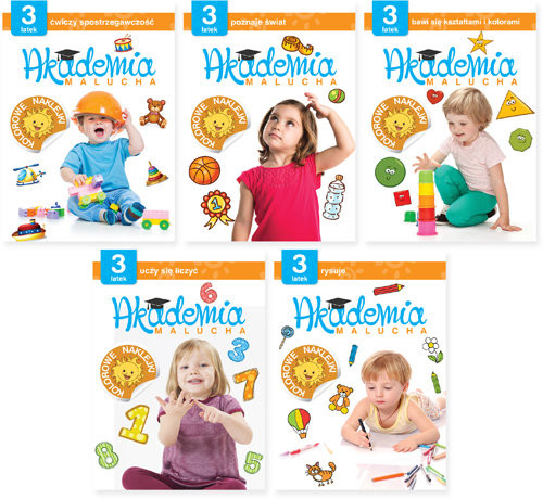 okładka Akademia malucha Pakiet 3-latka ( części 1-5 ) książka