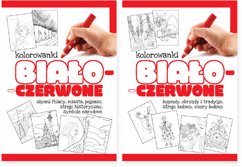 okładka Kolorowanki biało-czerwone Pakiet części 1-2 książka