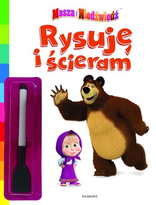 okładka Masza i Niedźwiedź Rysuję i ścieram książka | Kaniewska Paulina