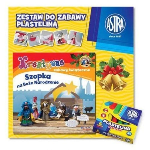 okładka Kreatywne zabawy świąteczne Szopka na Boże Narodzenie Zestaw do zabawy z plasteliną książka