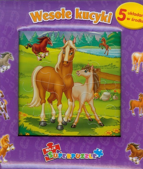 okładka Wesołe kucyki Super puzzle książka
