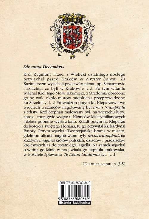 okładka Diariusze sejmu koronacyjnego Zygmunta III Wazy 1587/1588 roku książka | Irena Kaniewska