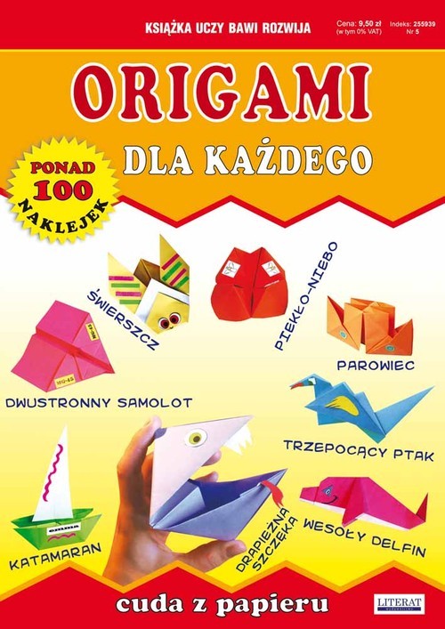 okładka Origami dla każdego Cuda z papieru Ponad 100 naklejek książka | Beata Guzowska