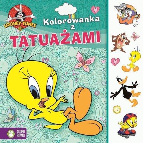 okładka Looney Tunes Kolorowanka z tatuażami książka