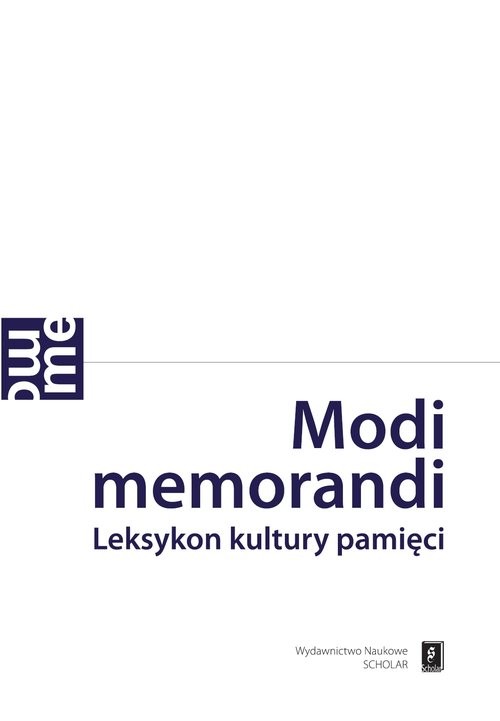 okładka Modi memorandi Leksykon kultury pamięci książka