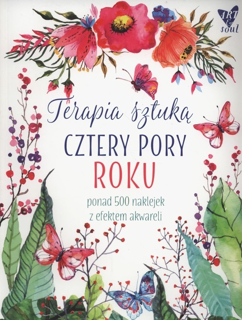 okładka Terapia sztuką Cztery pory roku ponad 500 naklejek z efektem akwareli książka | Praca Zbiorowa