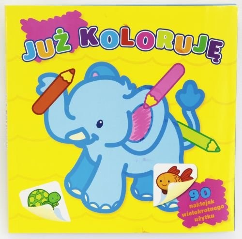 okładka Już koloruję żółta książka