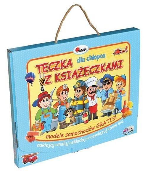 okładka Teczka dla chłopca z książeczkami modele samochodów gratis książka