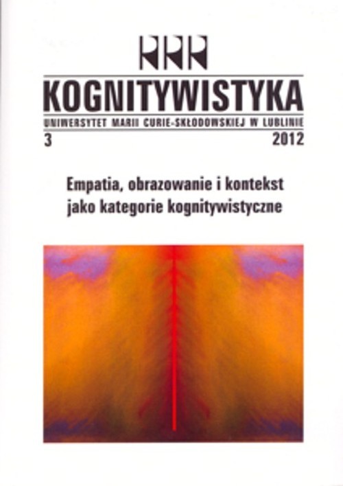 okładka Kognitywistyka 3 Empatia, obrazowanie i kontekst jako kategorie kognitywistyczne książka