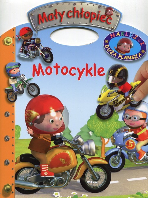 okładka Mały chłopiec Motocykle Naklejki Duża plansza książka