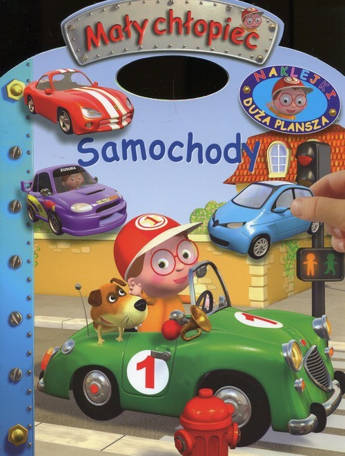 okładka Mały chłopiec Naklejki Duża plansza Samochody książka | Nathalie Belineau, Emilie Beaumont