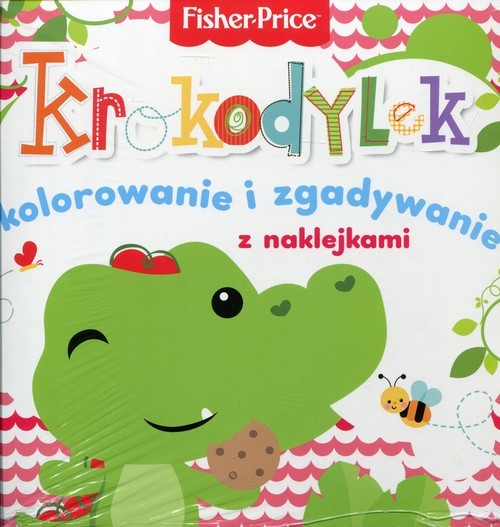 okładka Fisher Price Kolorowanka podłogowa Krokodylek kolorowanie i zgadywanie z naklejkami książka