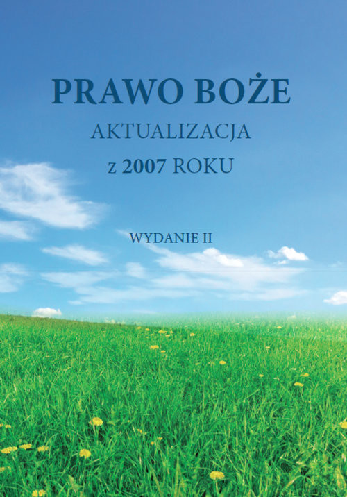 okładka Prawo Boże Aktualizacja z 2007 roku książka | Zygmunt Nowicki